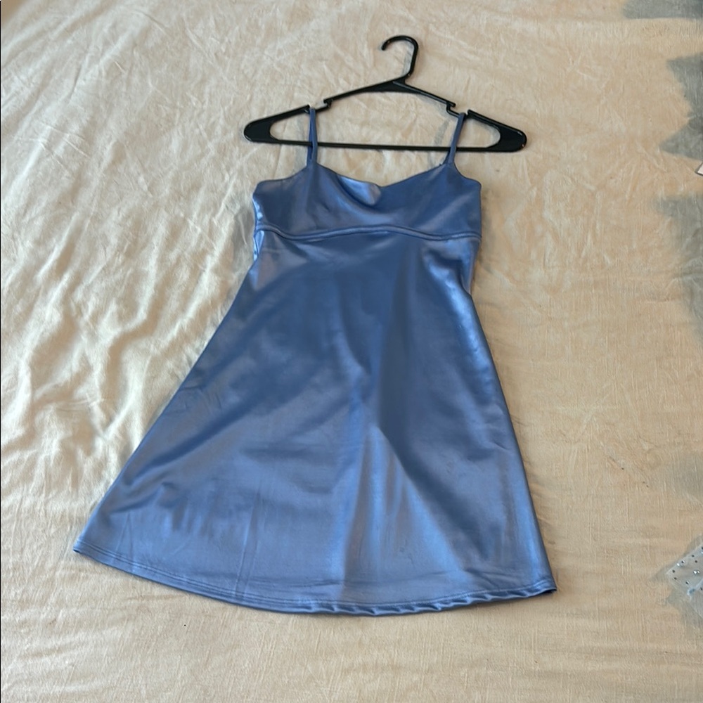 Altar'd State Blue Satin Dress